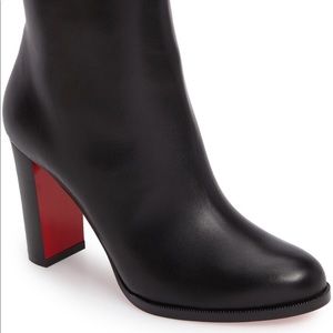 Adox Leather 85mm Red Sole Ankle Boot, Black
